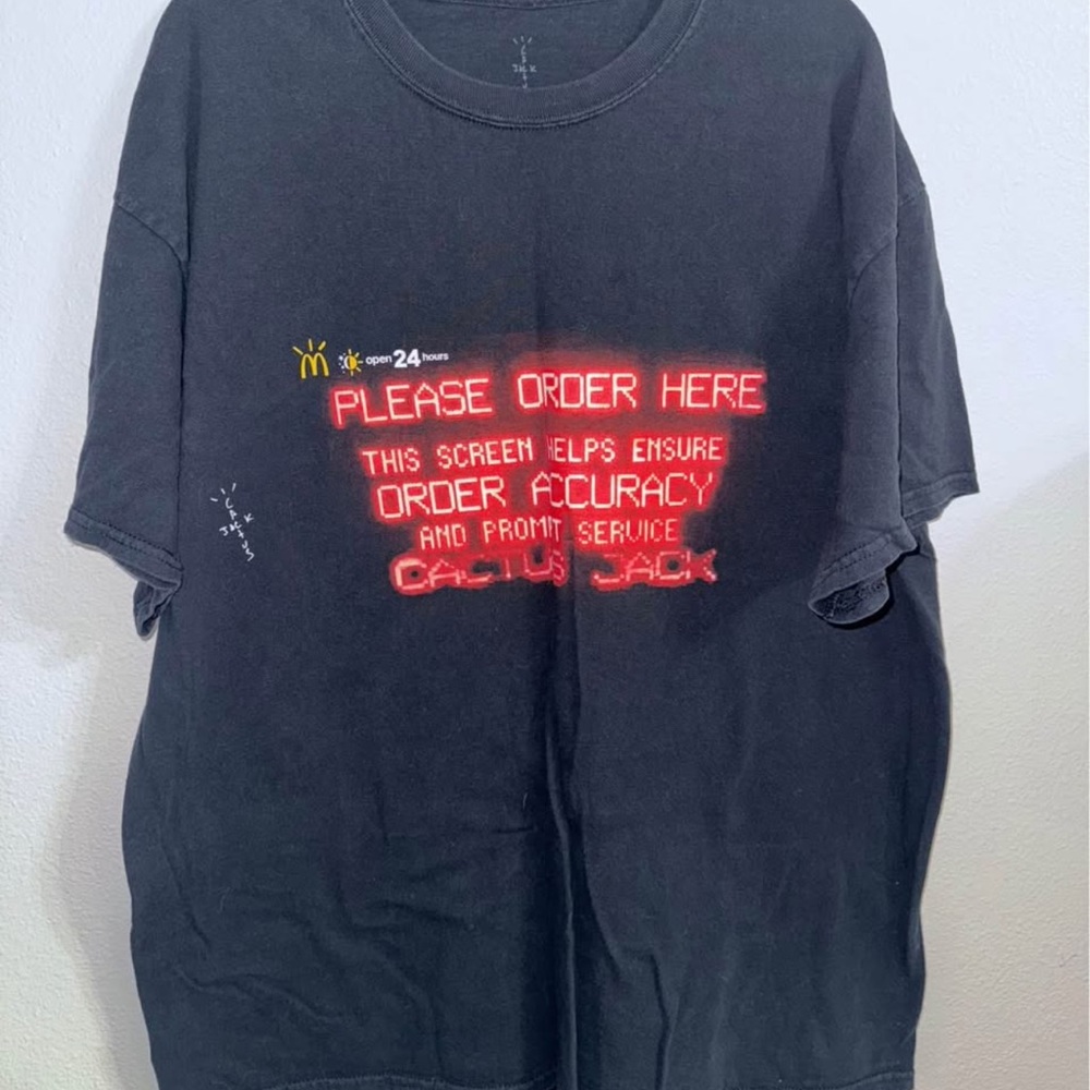 Cactus Jack Nightcrawler McDonald’s Black T-shirt